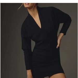 Daily Practice Anthropologie Long Sleeve Knit Dress size large Black Athleisure
